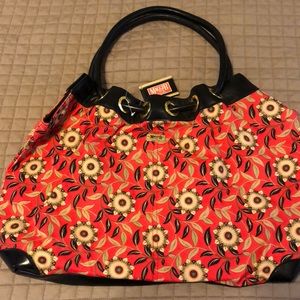Tote Bag Red Floral NWT